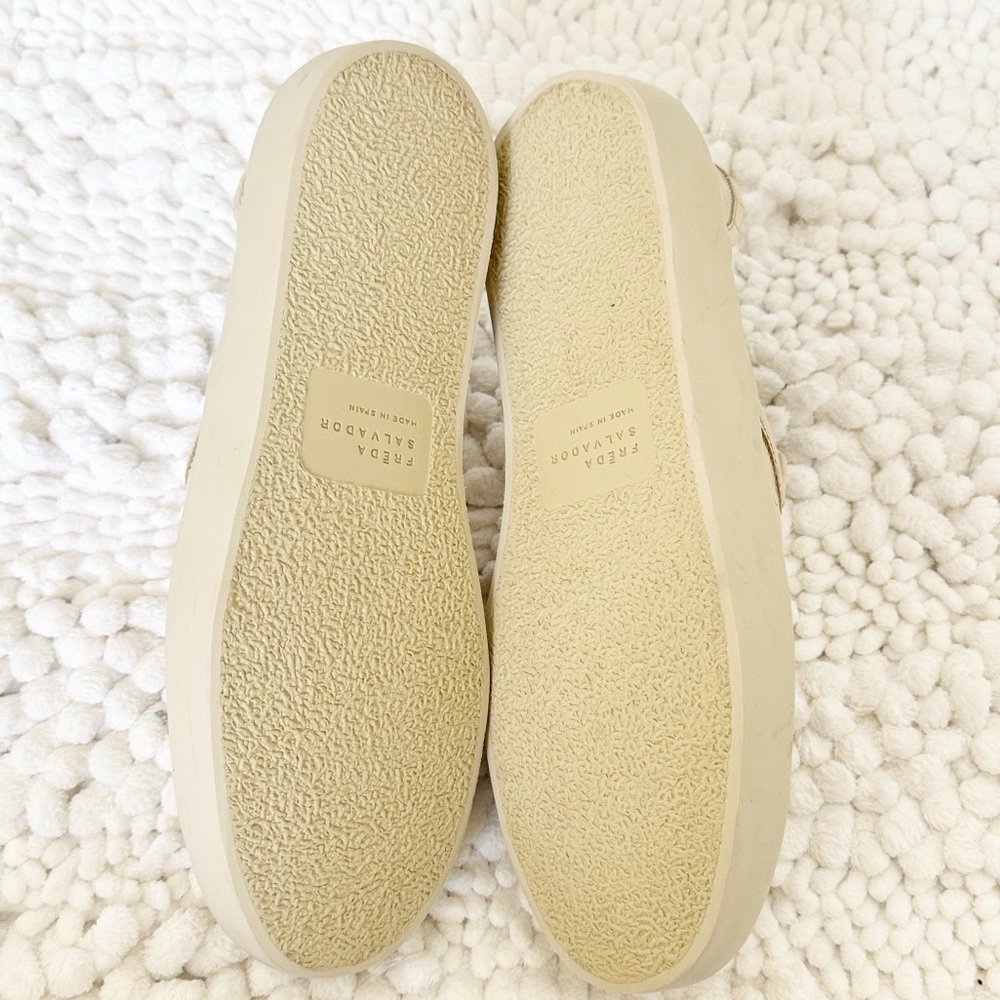 FREDA SALVADOR Eddy D’Orsay slip on shoes size 6.5 cream croc-embossed leather - Picture 5 of 7